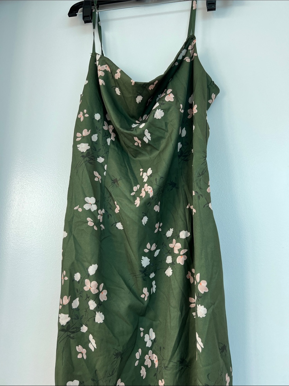 Cider Olive Green Floral Slip Dress - Picture 4 of 7